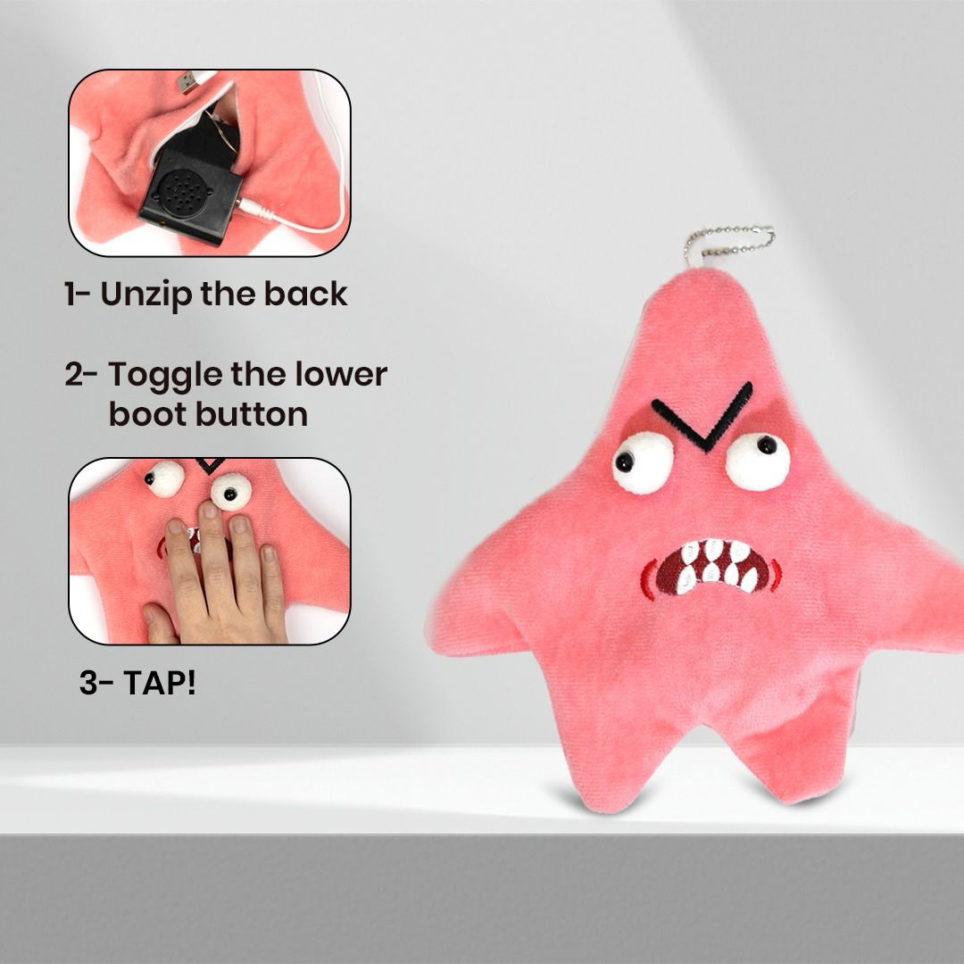 Angry Patrick Plush + Card